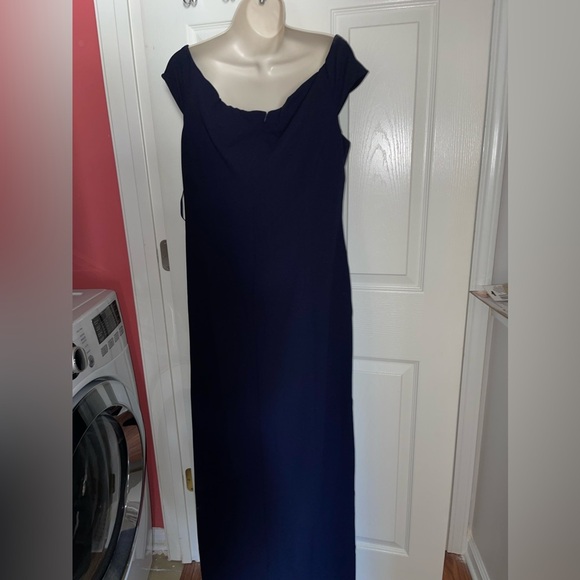 Formal Navy Blue Ralph Lauren Dress - Picture 2 of 3